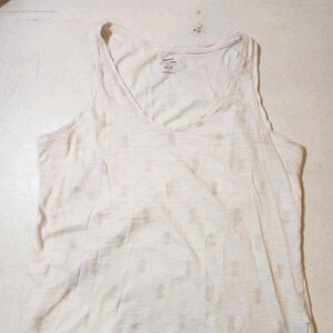 Old Navy Cream Pineapple Tank Top